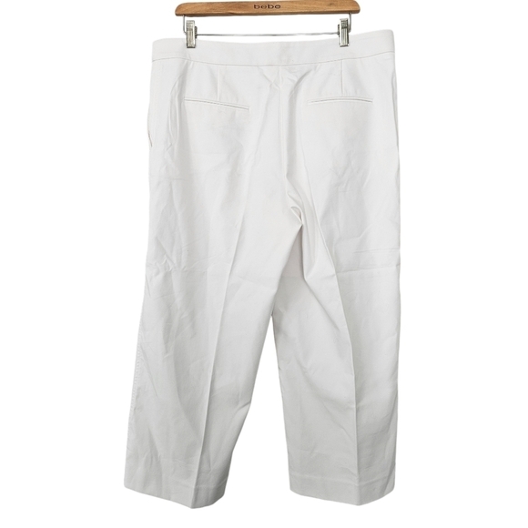 Ann Taylor The Petite Kate Wide Leg High Rise Crop Pant White size 16P - Picture 6 of 11